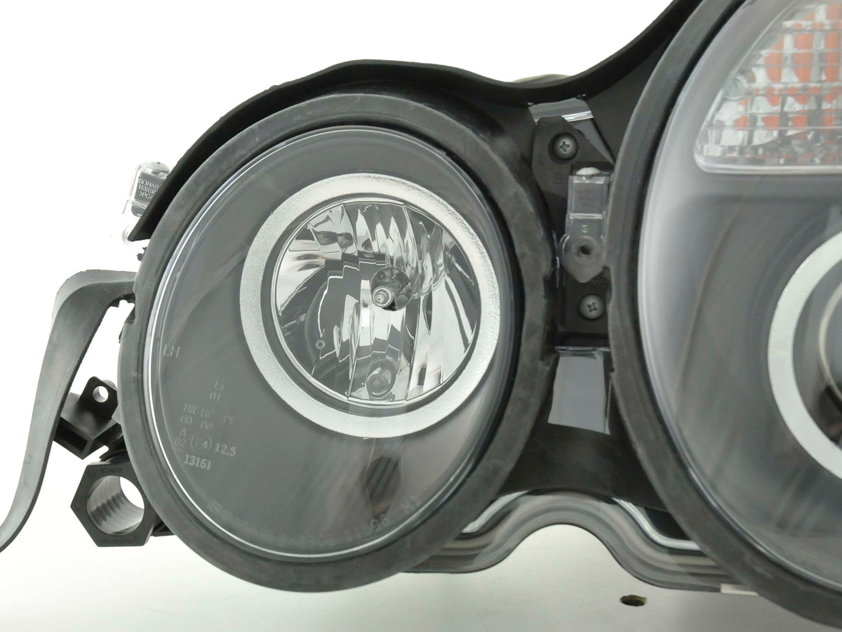 Headlight set Mercedes E-Class type W210 99-01 black