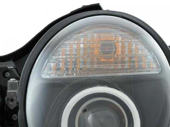 Headlight set Mercedes E-Class type W210 99-01 black for right-hand drive