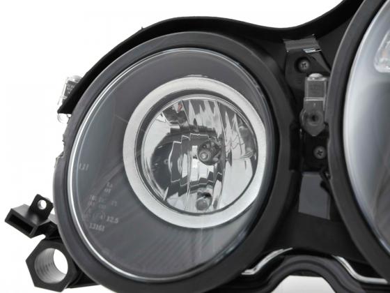 Headlight set Mercedes E-Class type W210 99-01 black for right-hand drive