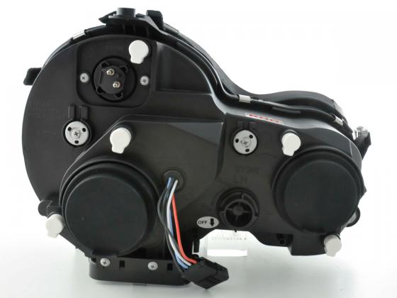 Headlight set Mercedes E-Class type W210 99-01 black for right-hand drive