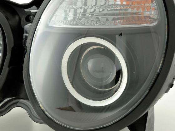 Headlight set Mercedes E-Class type W210 99-01 black for right-hand drive