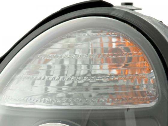 Headlight set Mercedes E-Class type W210 99-01 black for right-hand drive