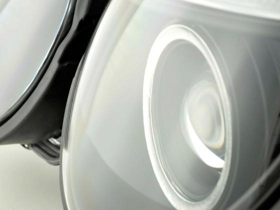 Headlight set Mercedes E-Class type W210 99-01 black for right-hand drive