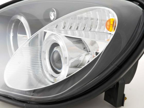 Headlight set Mercedes SLK type R170 96-02 black