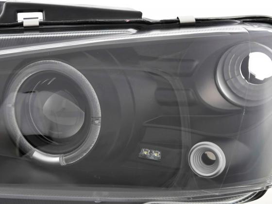 Headlight set Peugeot 106 96-03 black