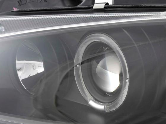 Headlight set Peugeot 106 96-03 black