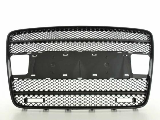 Sportgrill mit Positionslichthalter Frontgrill passend für Audi Q7 Typ 4L  05-09 schwarz