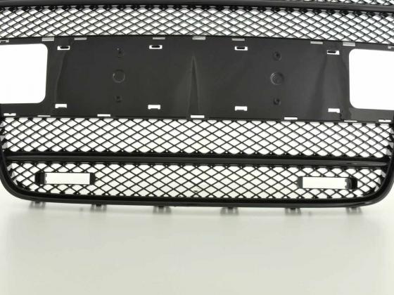 Sportgrill mit Positionslichthalter Frontgrill passend für Audi Q7 Typ 4L  05-09 schwarz
