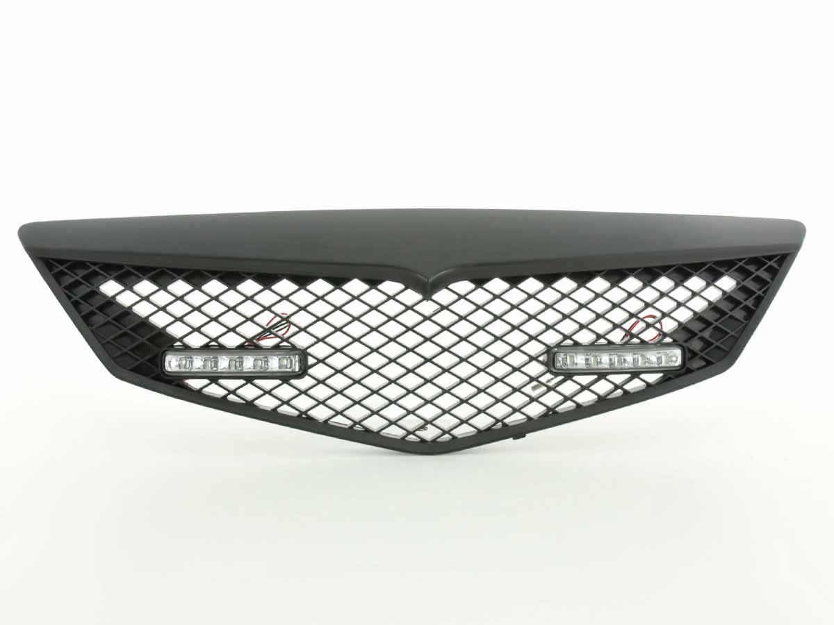 Sportgrill mit Positionslicht Frontgrill Mazda 2 Typ DY  03-07 schwarz