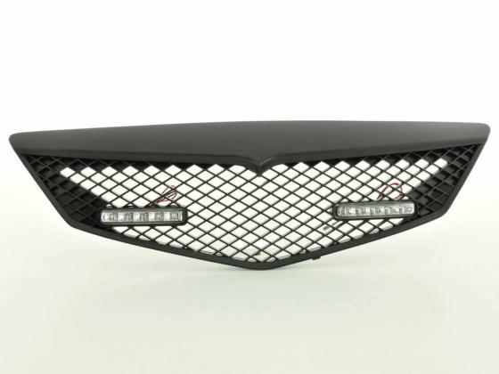 Sportgrill mit Positionslicht Frontgrill Mazda 2 Typ DY  03-07 schwarz