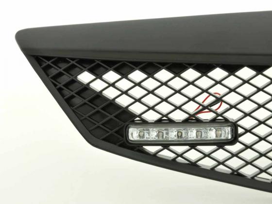 Sportgrill mit Positionslicht Frontgrill Mazda 2 Typ DY  03-07 schwarz