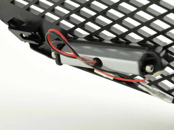Sportgrill mit Positionslicht Frontgrill Mazda 2 Typ DY  03-07 schwarz