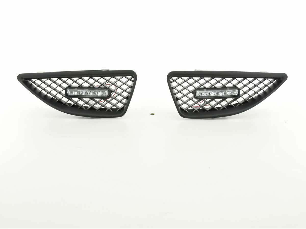 Sport grill with position light front grill Renault Megane 99-02 black