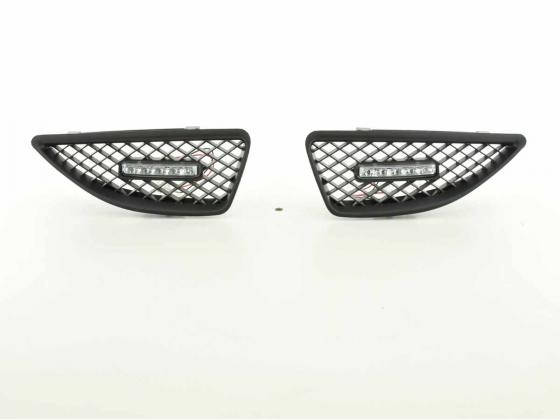 Sportgrill mit Positionslicht Frontgrill Renault Megane  99-02 schwarz