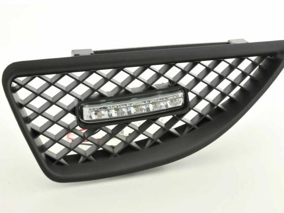 Sportgrill mit Positionslicht Frontgrill Renault Megane  99-02 schwarz