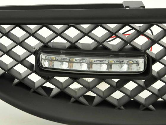 Sportgrill mit Positionslicht Frontgrill Renault Megane  99-02 schwarz