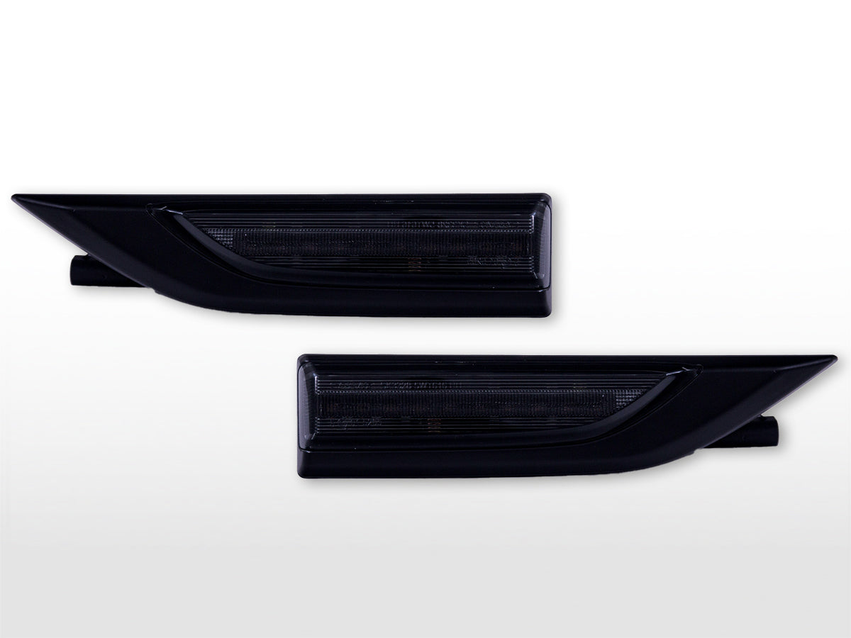 LED side indicator set VW T6 built from 16 black/smoke