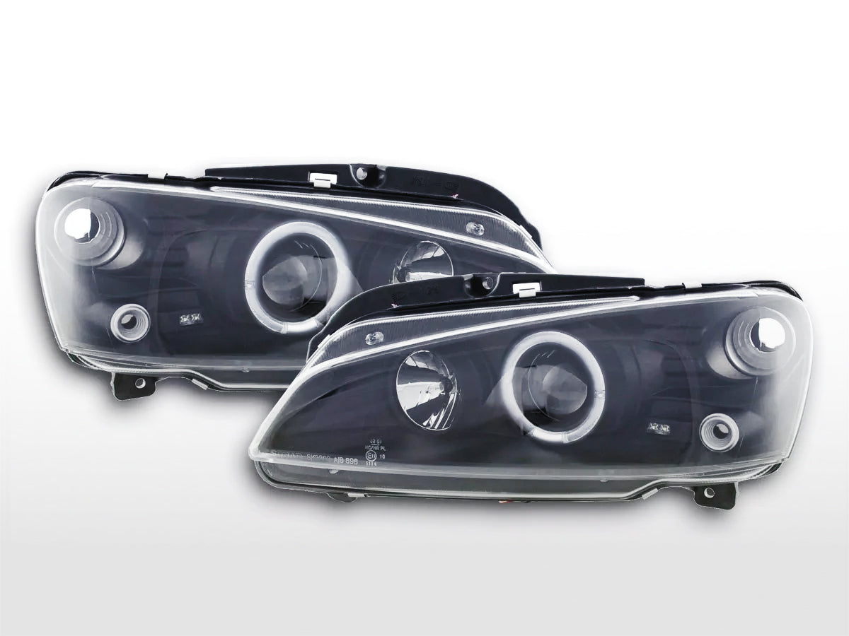 Headlight set Peugeot 106 96-03 black
