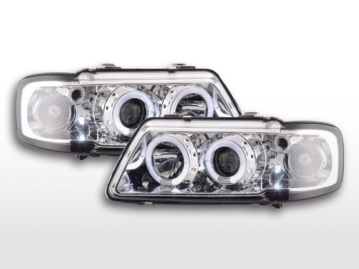LED taillights set VW T6 year 16-19 original bulb tailgate door version red/clear