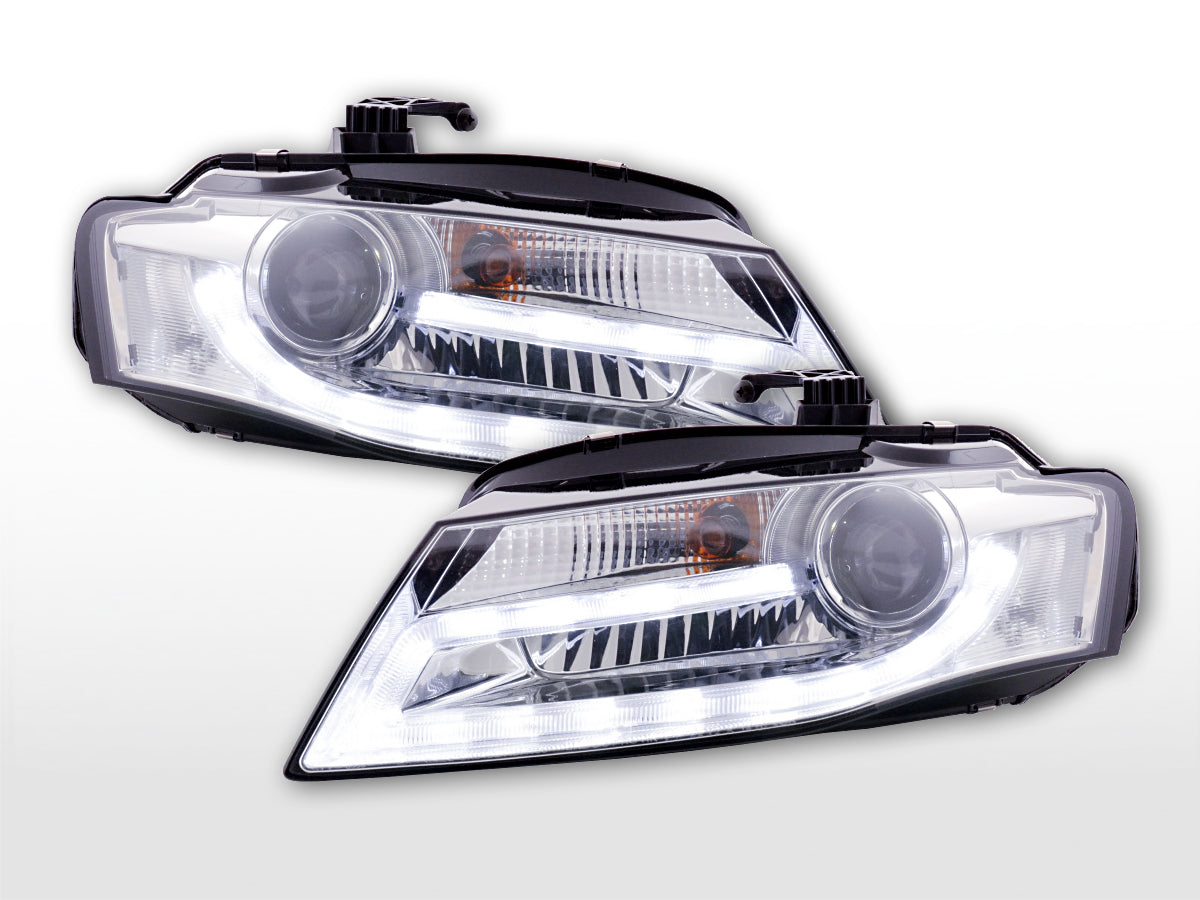 Headlight set Daylight LED DRL look Skoda Octavia from 2009 black