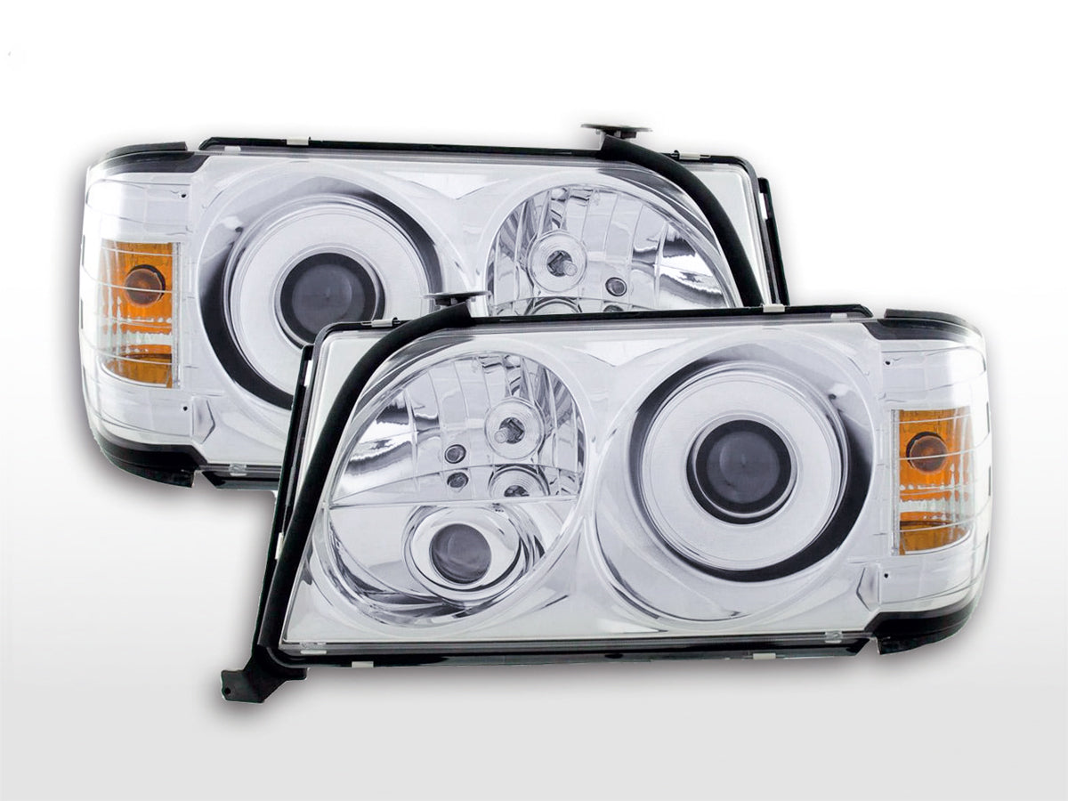 Headlight set Mercedes E-Class type W124 94-96 chrome