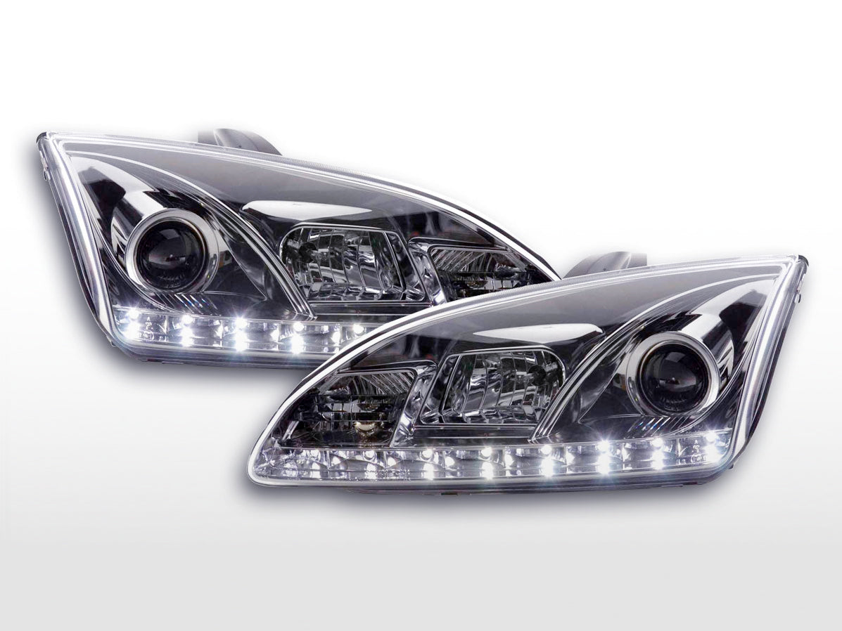 Headlight set Daylight LED TFL look Kia cee'd 5-door. Type ED 06-09 chrome
