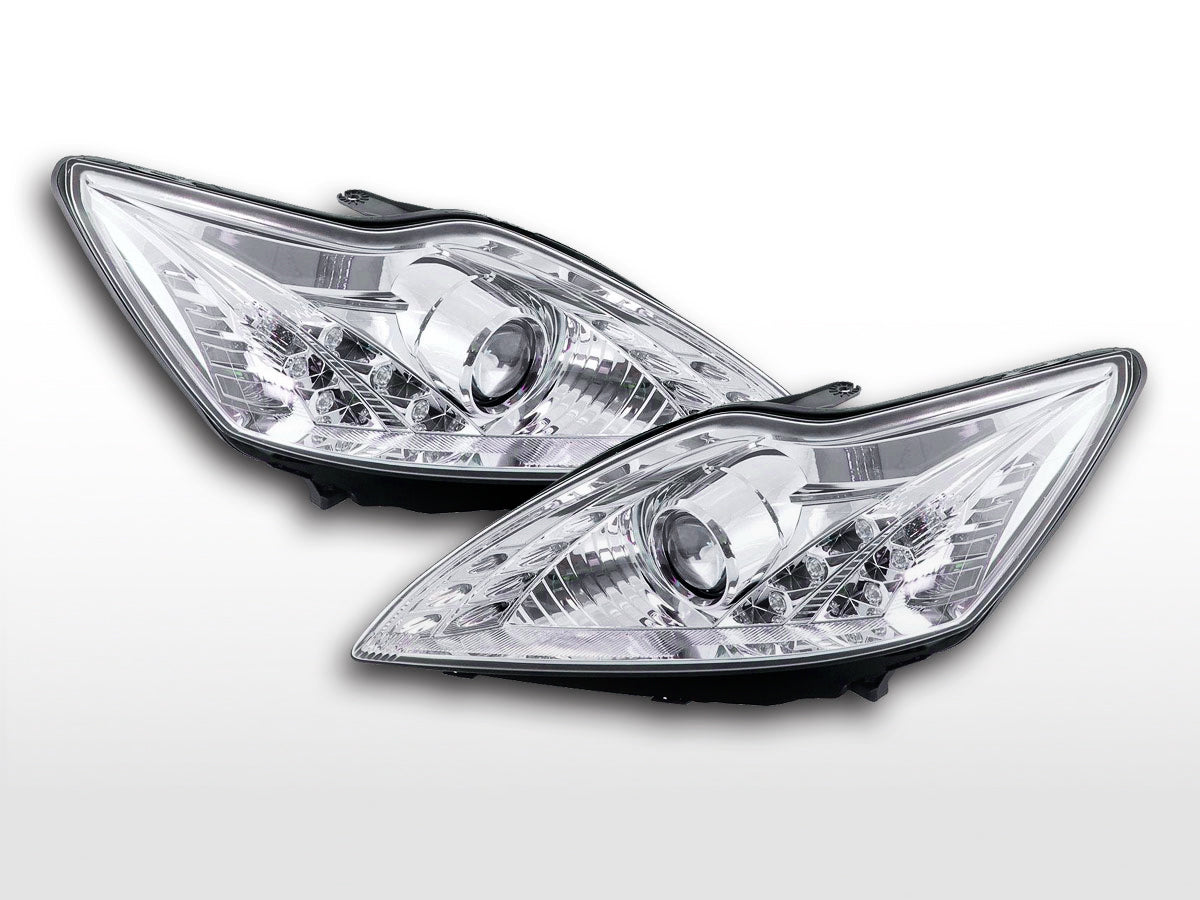 Headlight set Ford Focus 2 type C307 08-10 chrome
