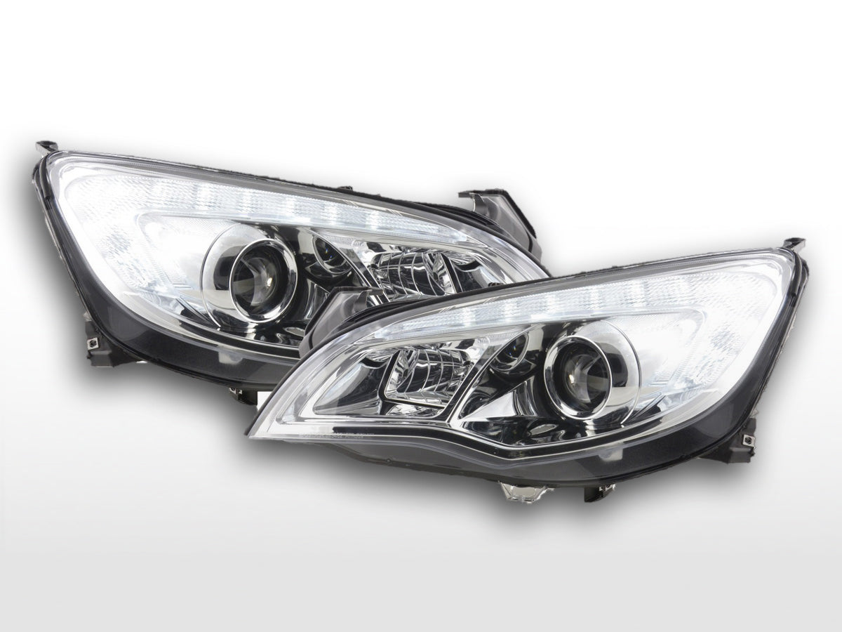 Headlight set Opel Astra J 5-door 2009-2012 chrome with motor