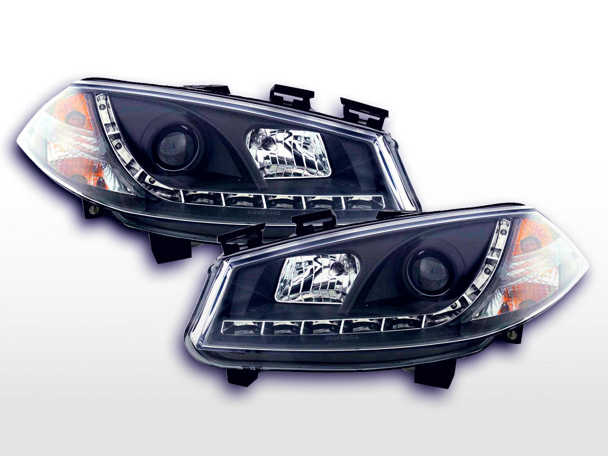 Headlight set Daylight LED DRL look Seat Ibiza Type 6L 03-08 chrome