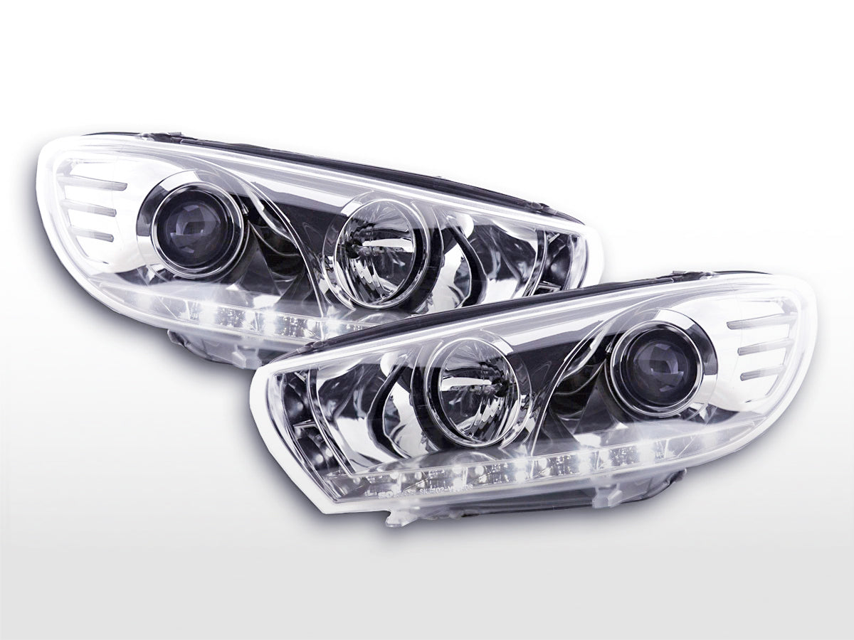 Headlight set Daylight LED daytime running light VW Scirocco 3 Type 13 chrome