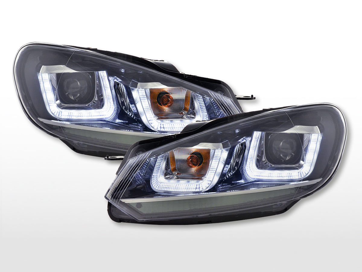 Scheinwerfer Set Daylight LED Tagfahrlicht Audi A4 Typ 8E  01-04 schwarz