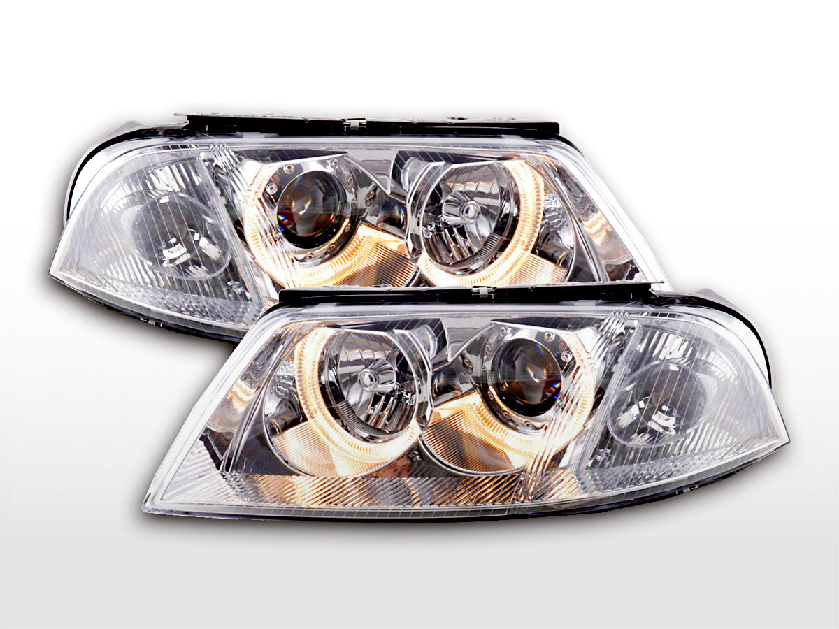 Headlight set Angel Eyes VW Passat type 3BG 00-05 chrome