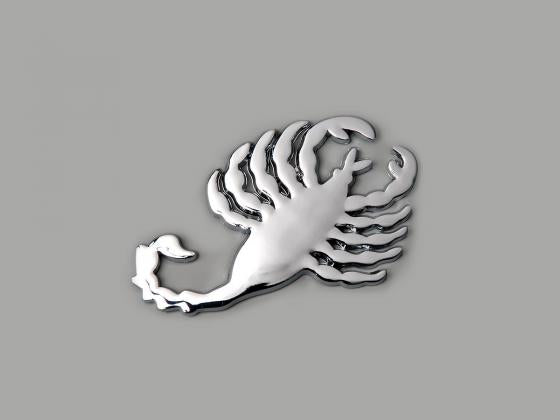 Sticker Chrome 3D Car Logo Motif Dragon I 75x62 mm chrome