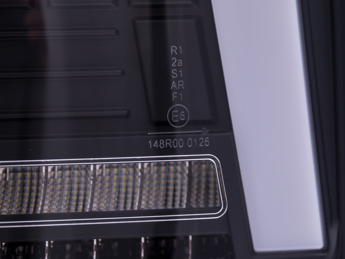 LED taillights set VW T6 year 16-21 tailgate door version black