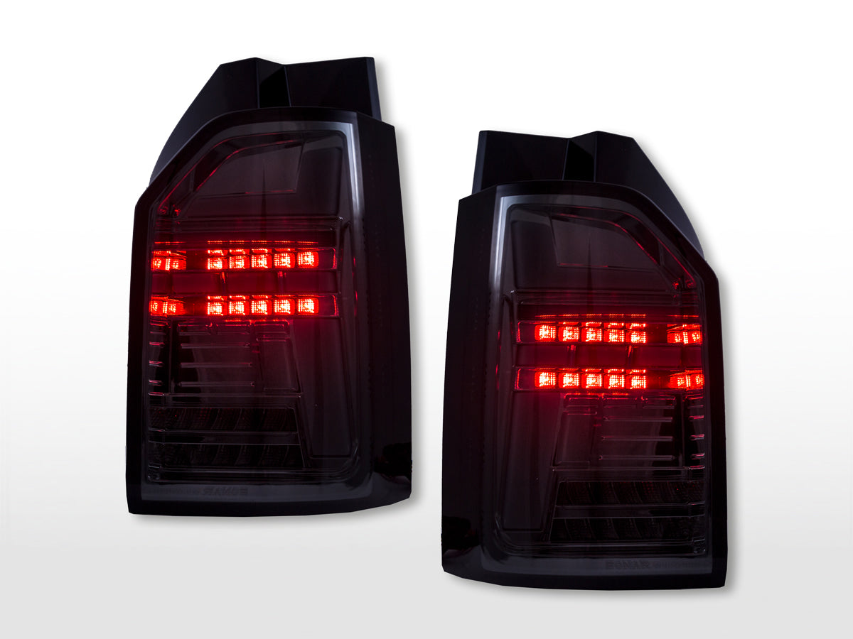LED taillights set VW T6 year 16-19 tailgate door version smoke