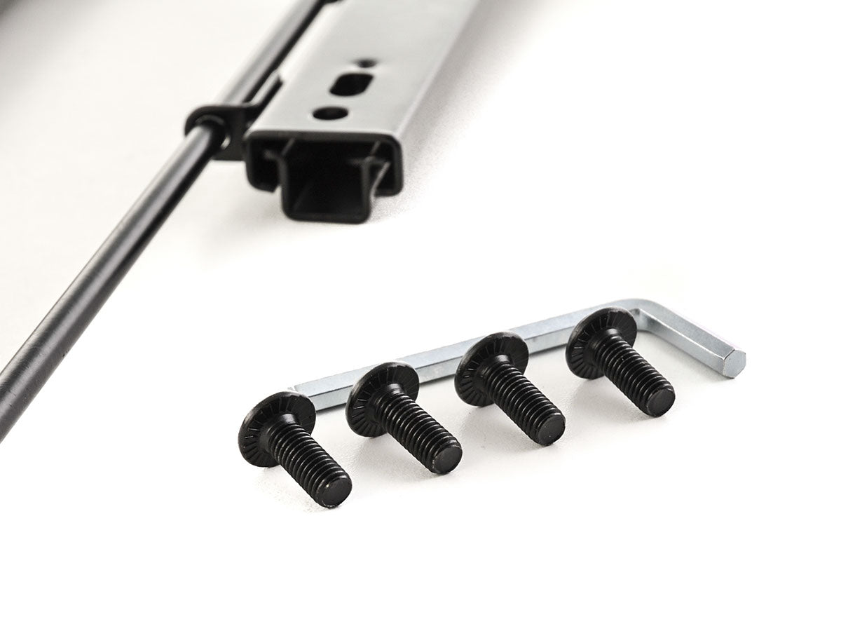 Universal guide rails for vintage car seats with adjustment lever