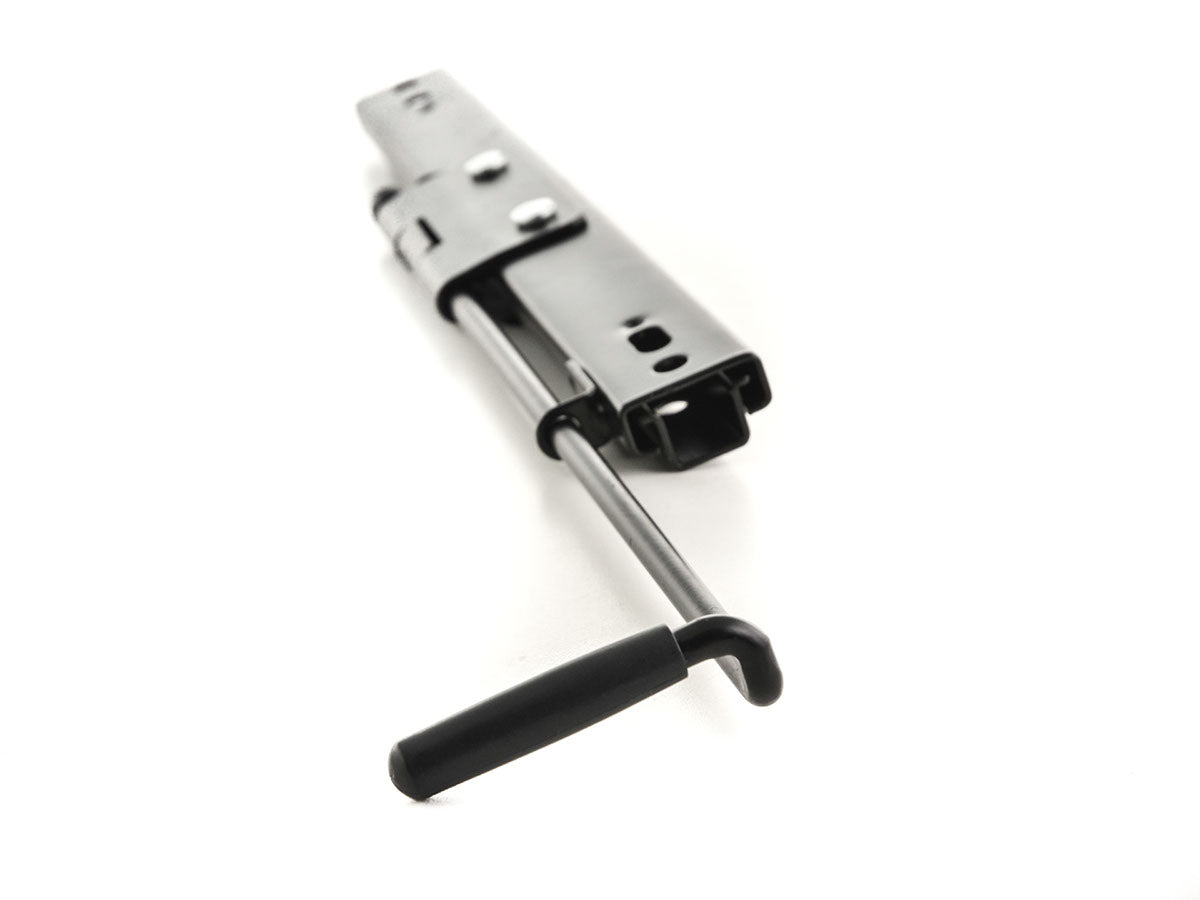 Universal guide rails for vintage car seats with adjustment lever