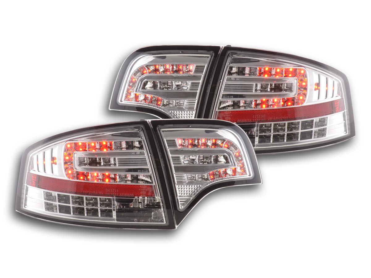 LED Rückleuchten Set Audi A4 Limousine Typ 8E  04-07 chrom