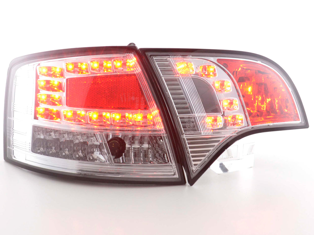 LED taillights set Audi A4 Avant type 8E 04-08 chrome