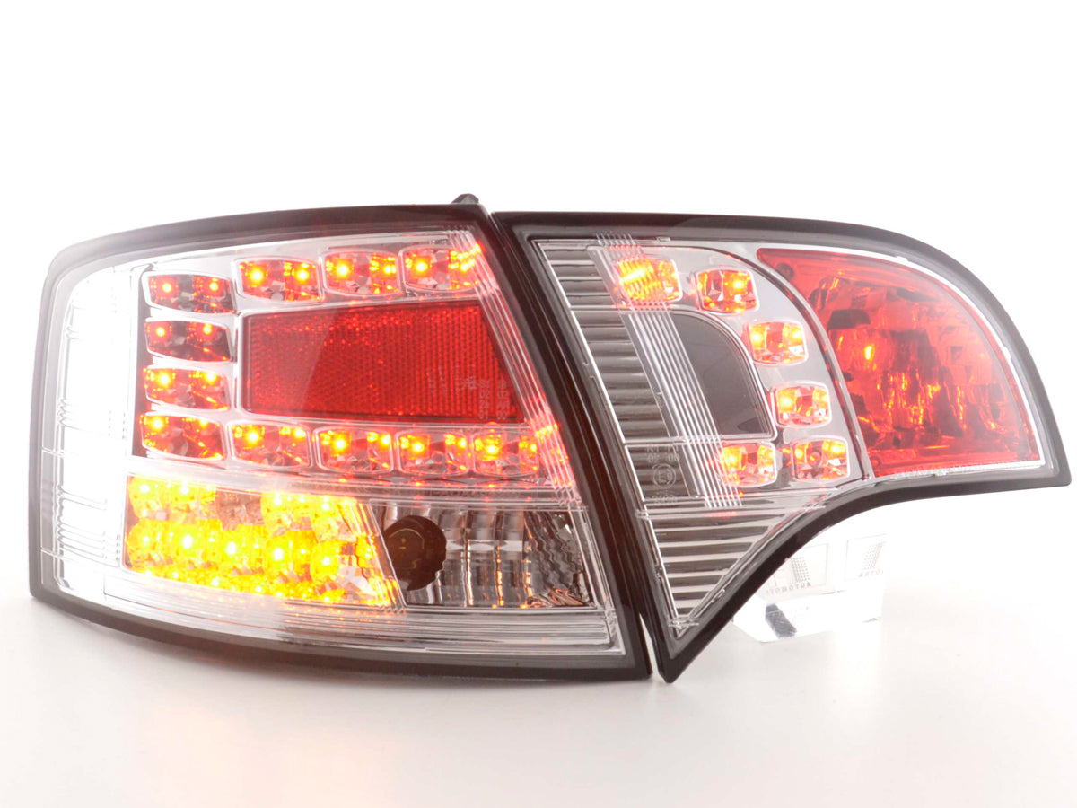 LED taillights set Audi A4 Avant type 8E 04-08 chrome