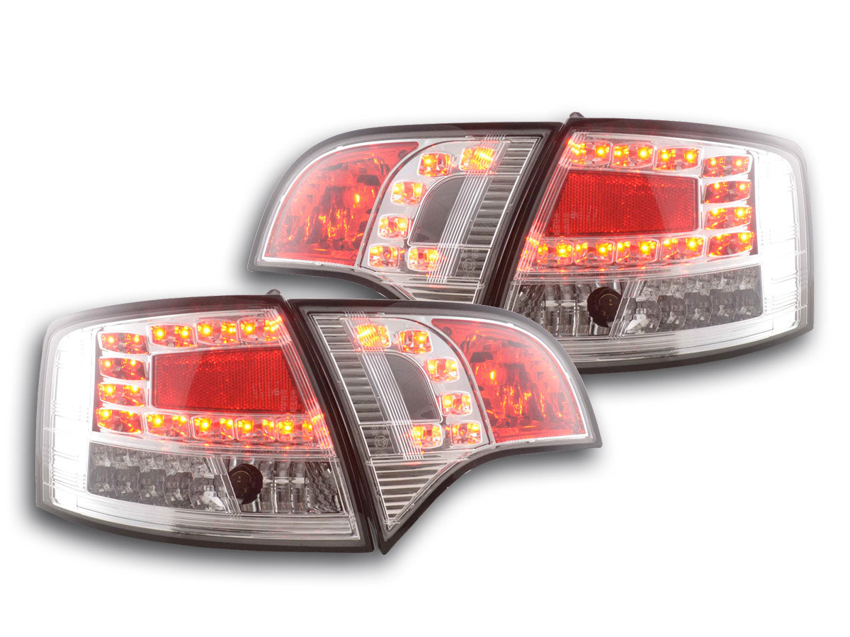 LED taillights set Audi A4 Avant type 8E 04-08 chrome
