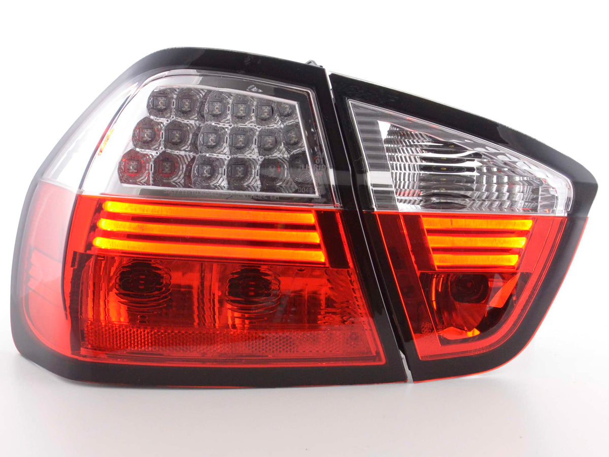 LED taillights set BMW 3 Series Sedan Type E90 05-08 clear/red