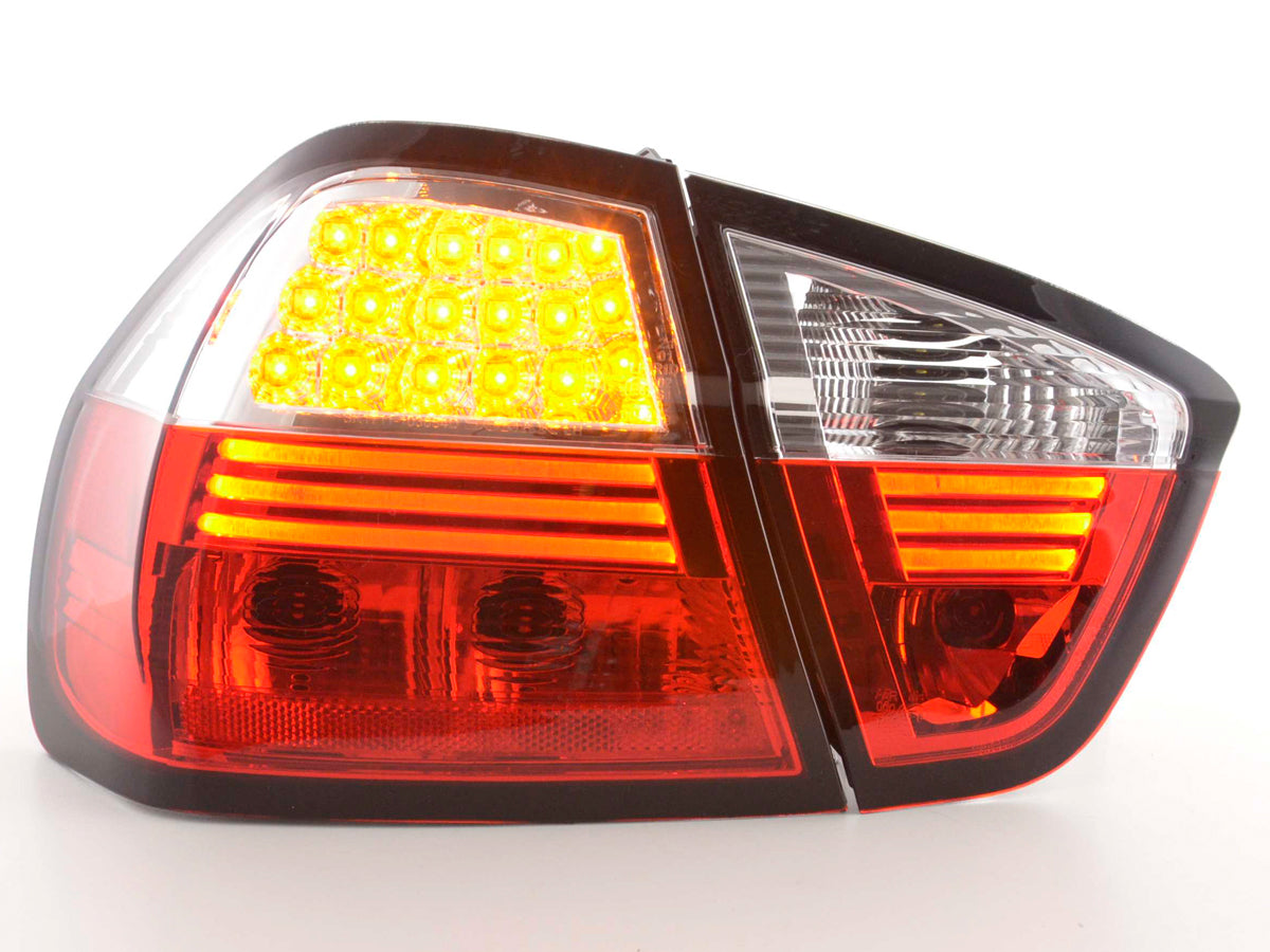 LED taillights set BMW 3 Series Sedan Type E90 05-08 clear/red