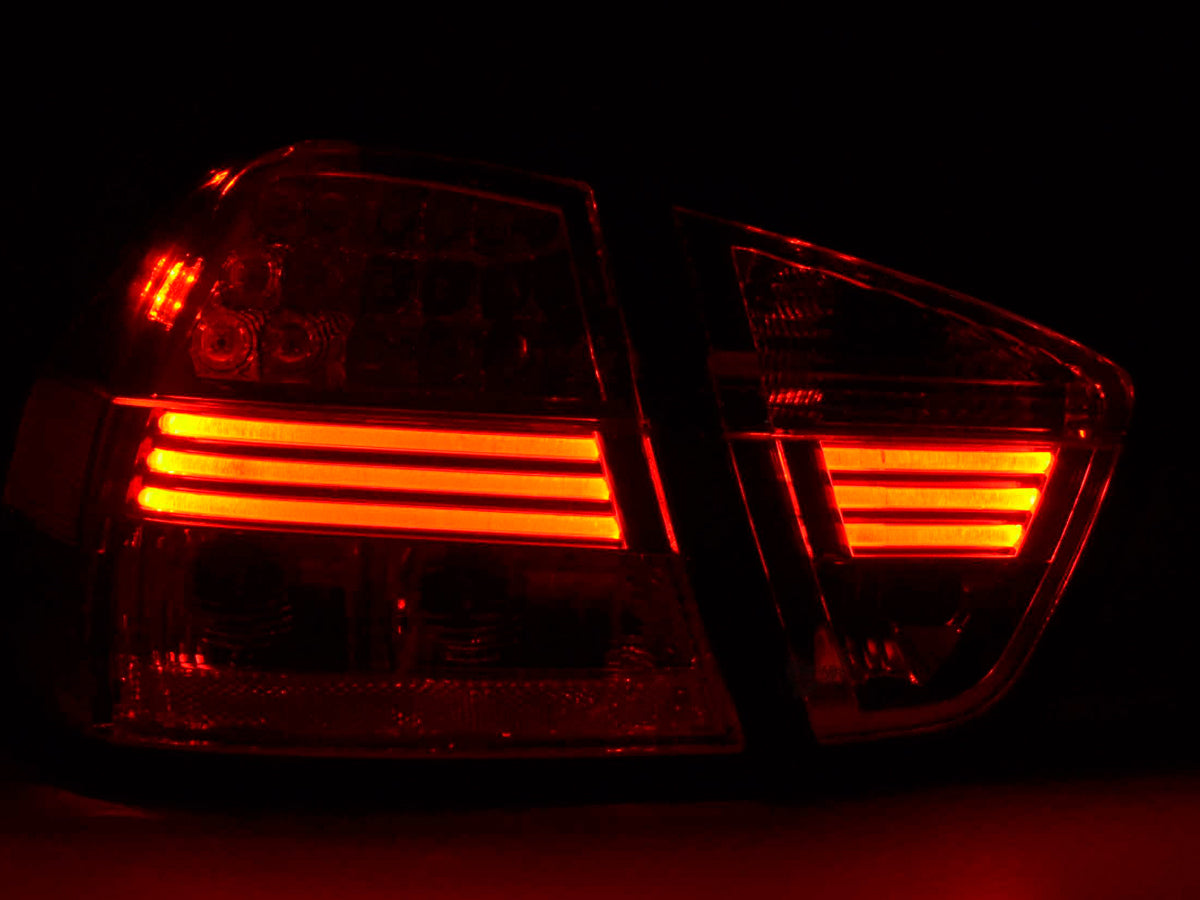LED taillights set BMW 3 Series Sedan Type E90 05-08 clear/red