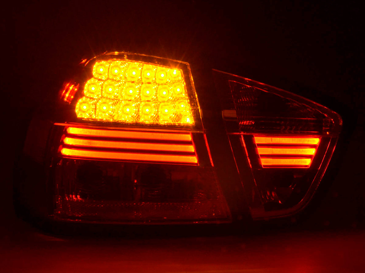 LED taillights set BMW 3 Series Sedan Type E90 05-08 clear/red