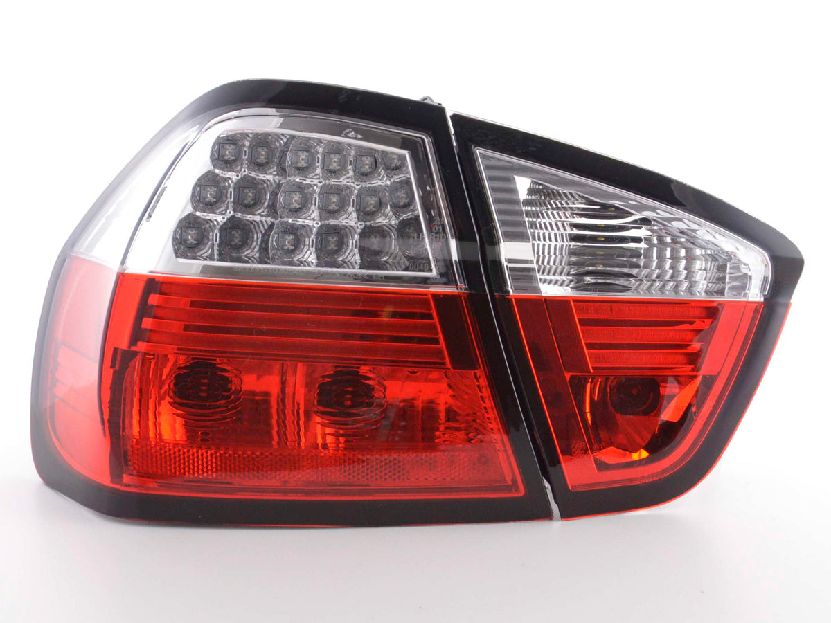 LED taillights set BMW 3 Series Sedan Type E90 05-08 clear/red