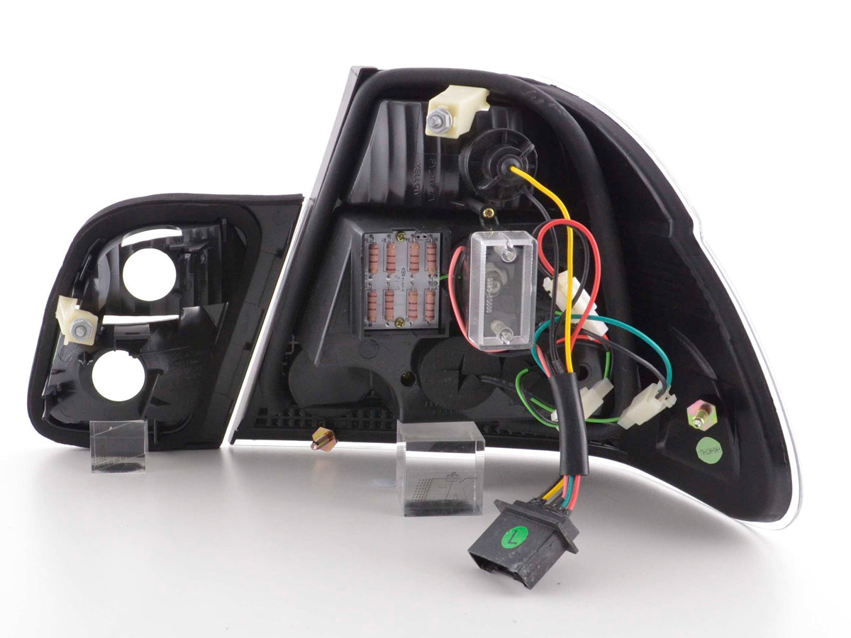 LED taillights set BMW 3 Series Sedan Type E46 98-01 black