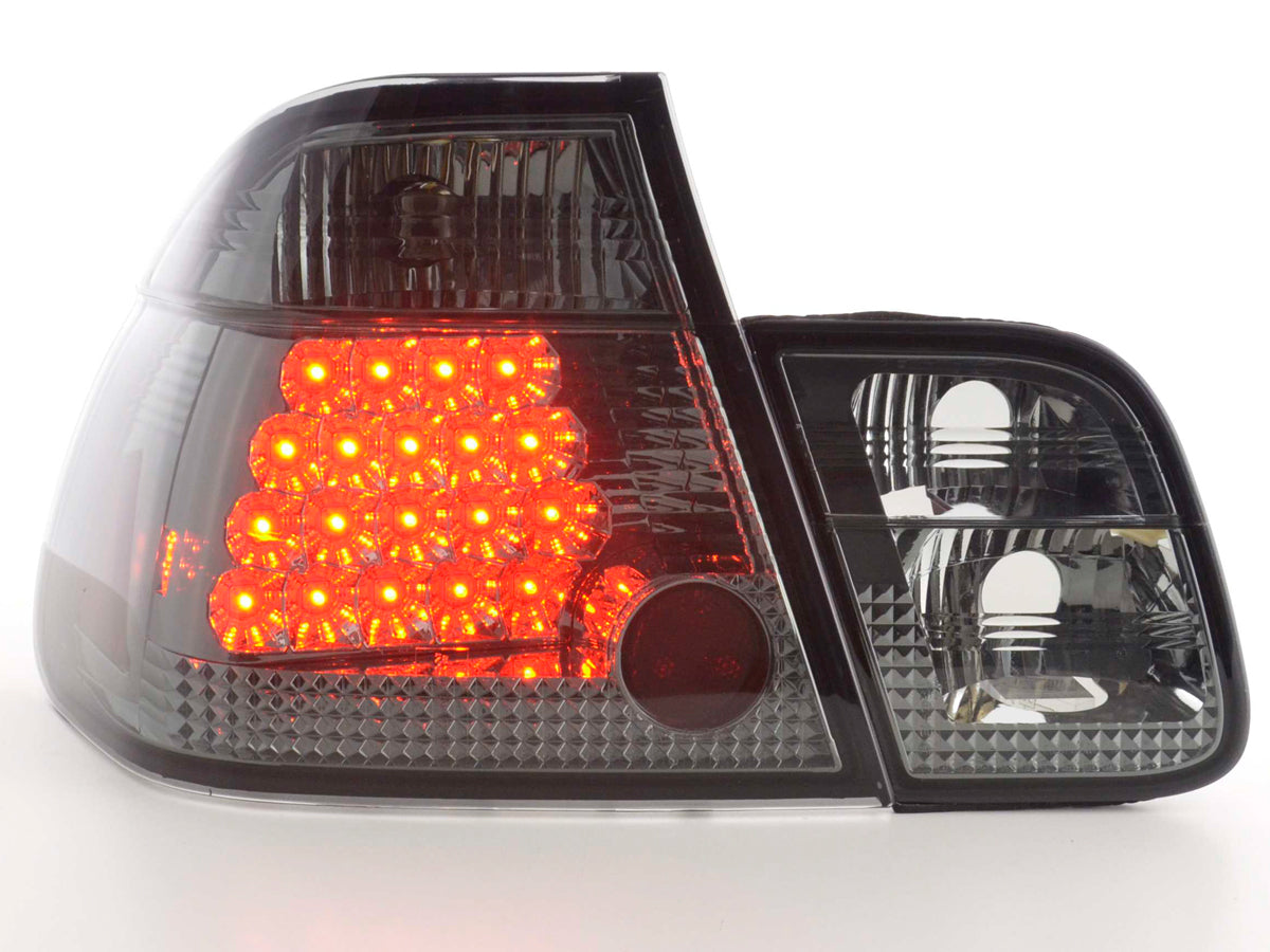 LED taillights set BMW 3 Series Sedan Type E46 98-01 black