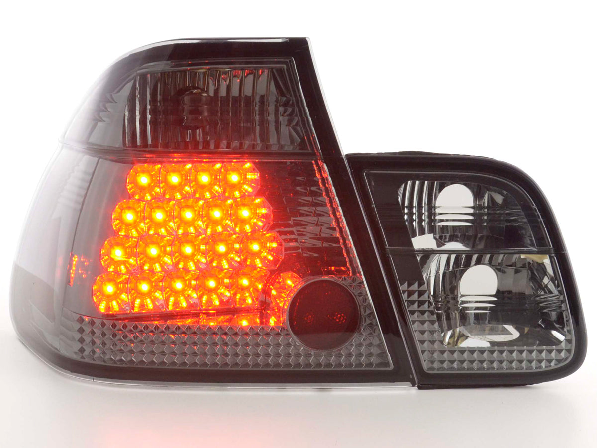 LED taillights set BMW 3 Series Sedan Type E46 98-01 black