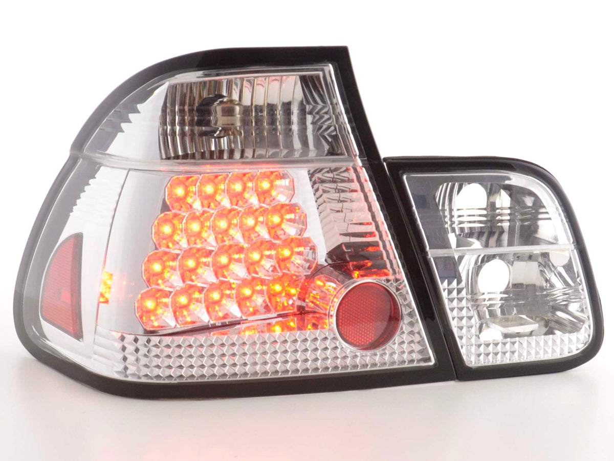 LED taillights set BMW 3 Series Sedan Type E46 01-05 chrome